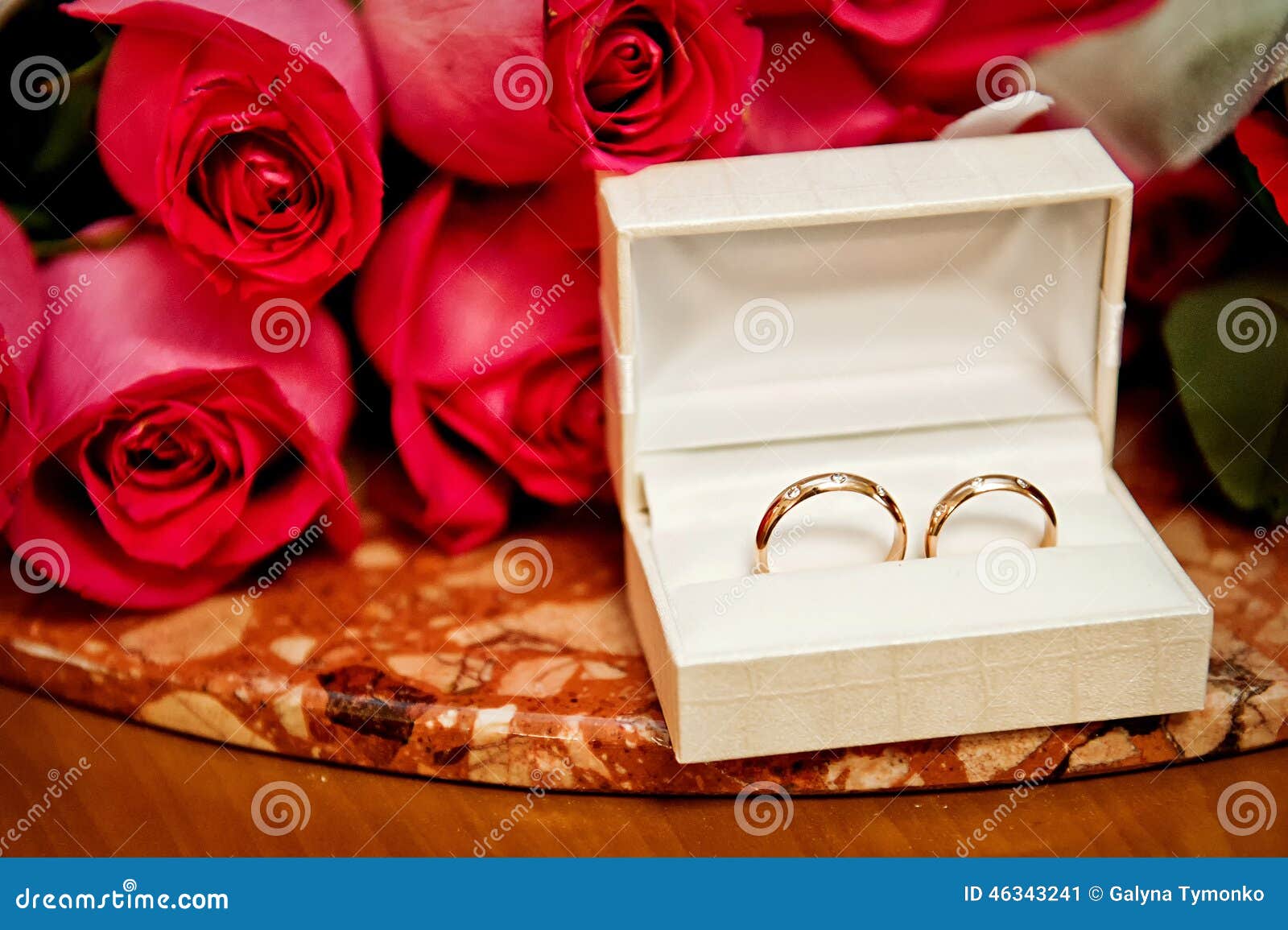 Wedding rings in a box stock image. Image of elegance - 46343241