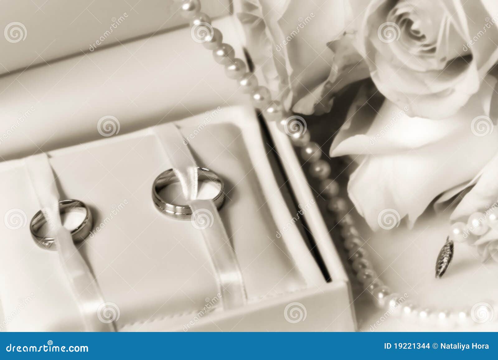 Wedding Rings in a Box with Bouquet Stock Photo Image of bridal