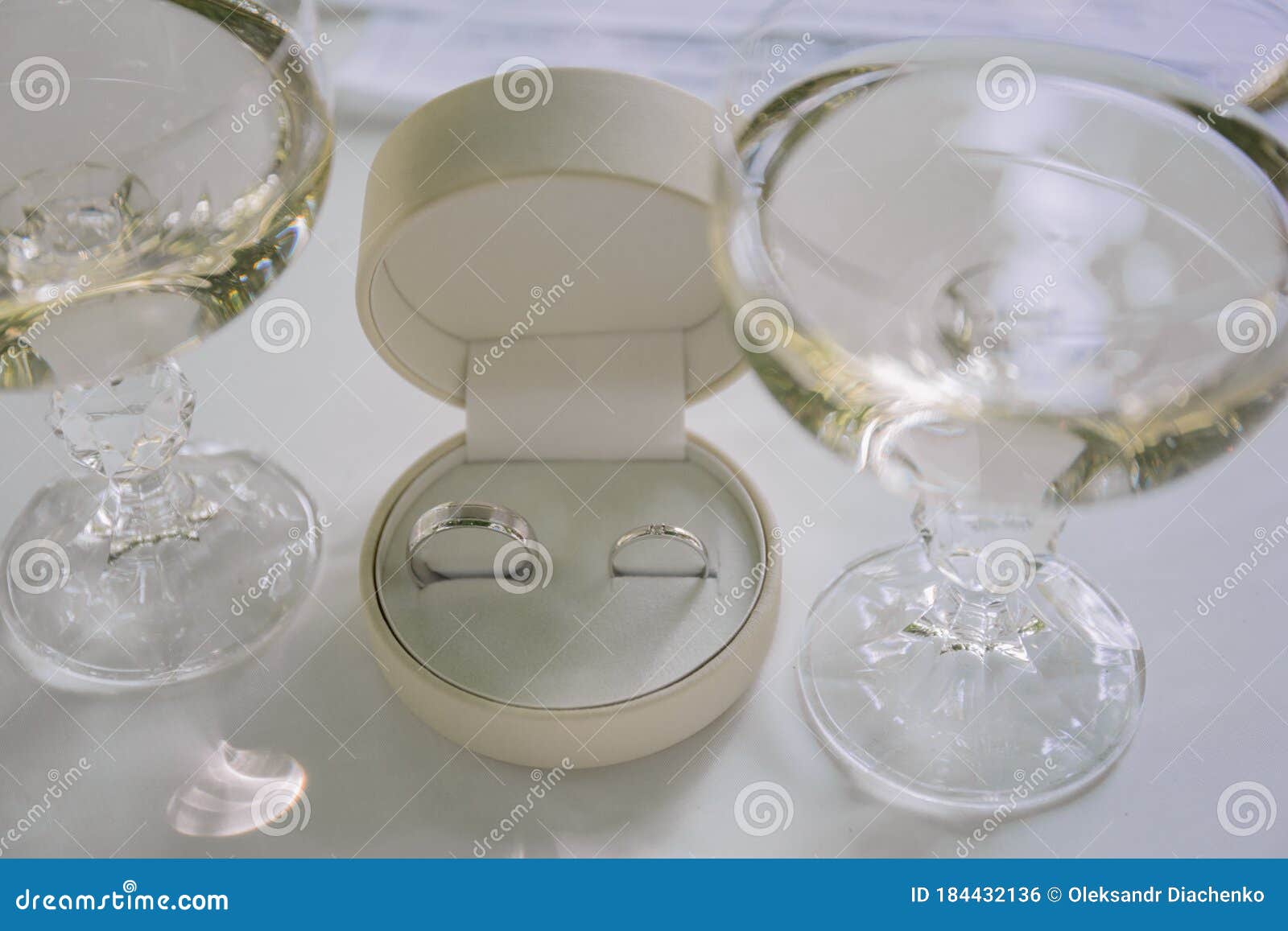 Wedding Rings in a Box at the Ceremony Stock Photo Image of silver, accessory 184432136