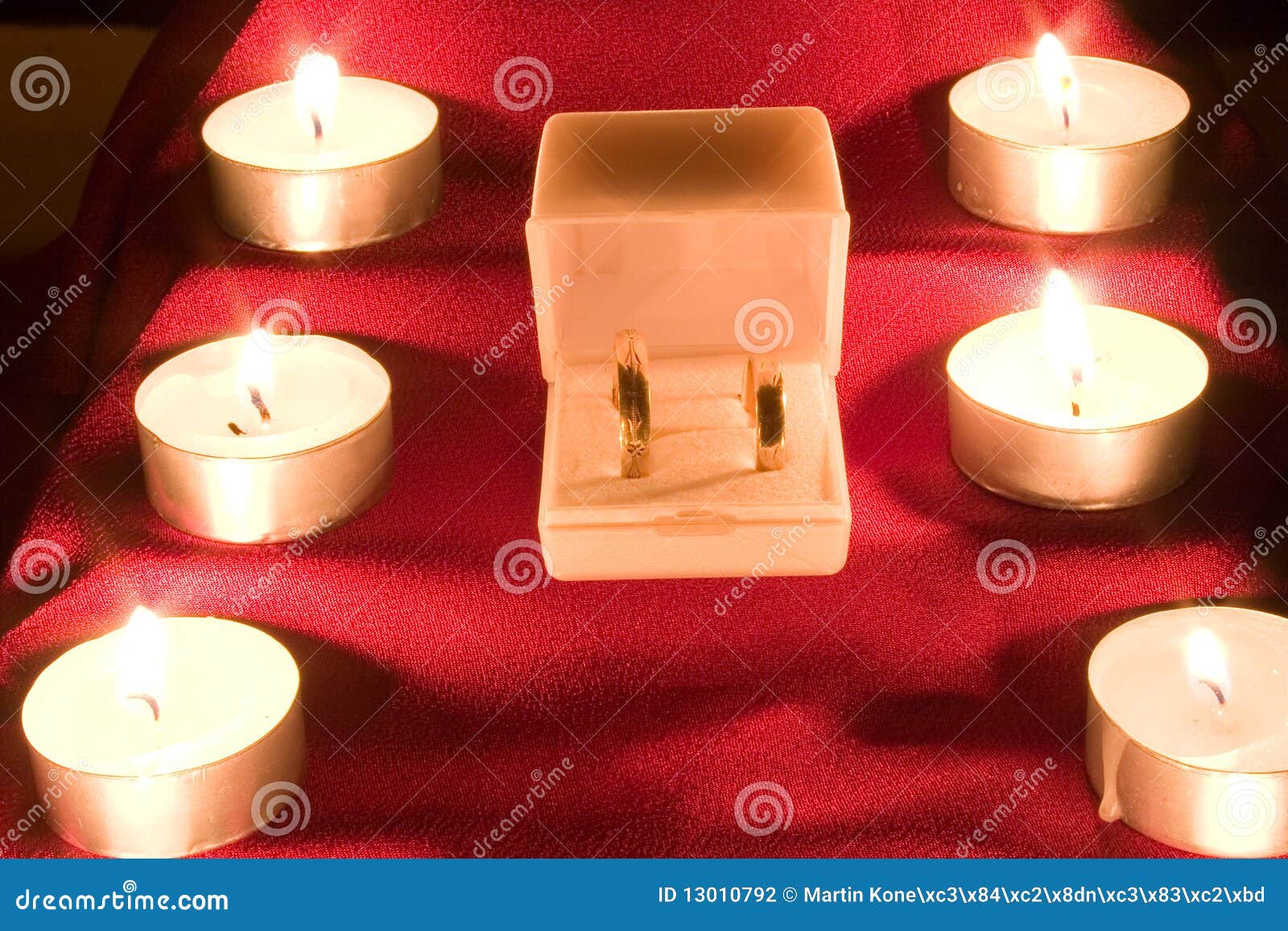 Wedding rings and candle stock photo. Image of burning 13010792