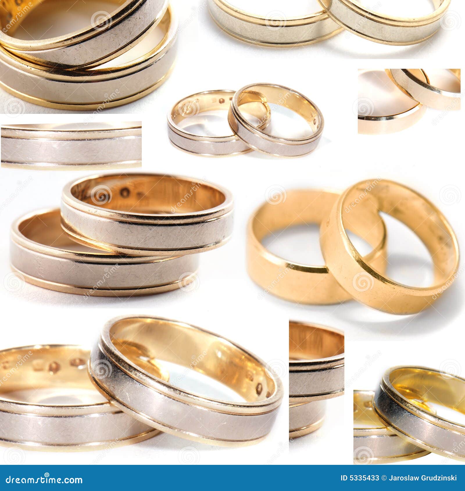 Wedding rings collage stock image. Image of symbol, lovers 5335433