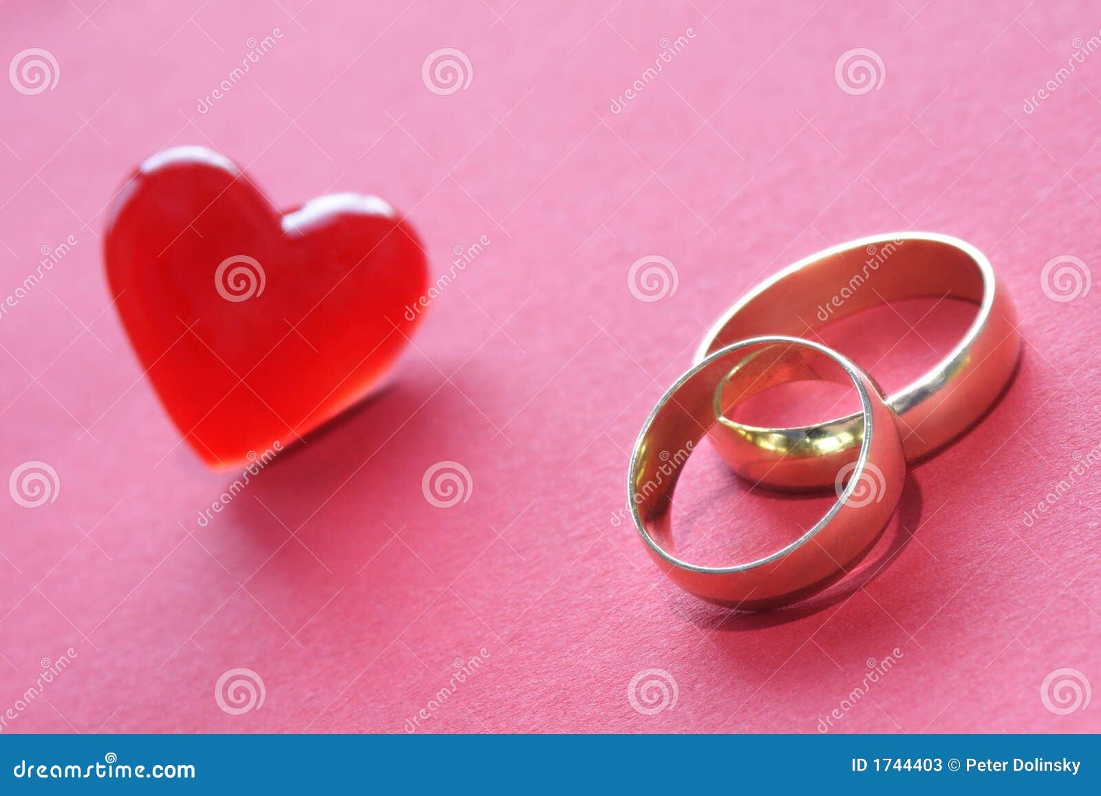 Wedding Rings Decoration stock image. Image of matrimony 1744403