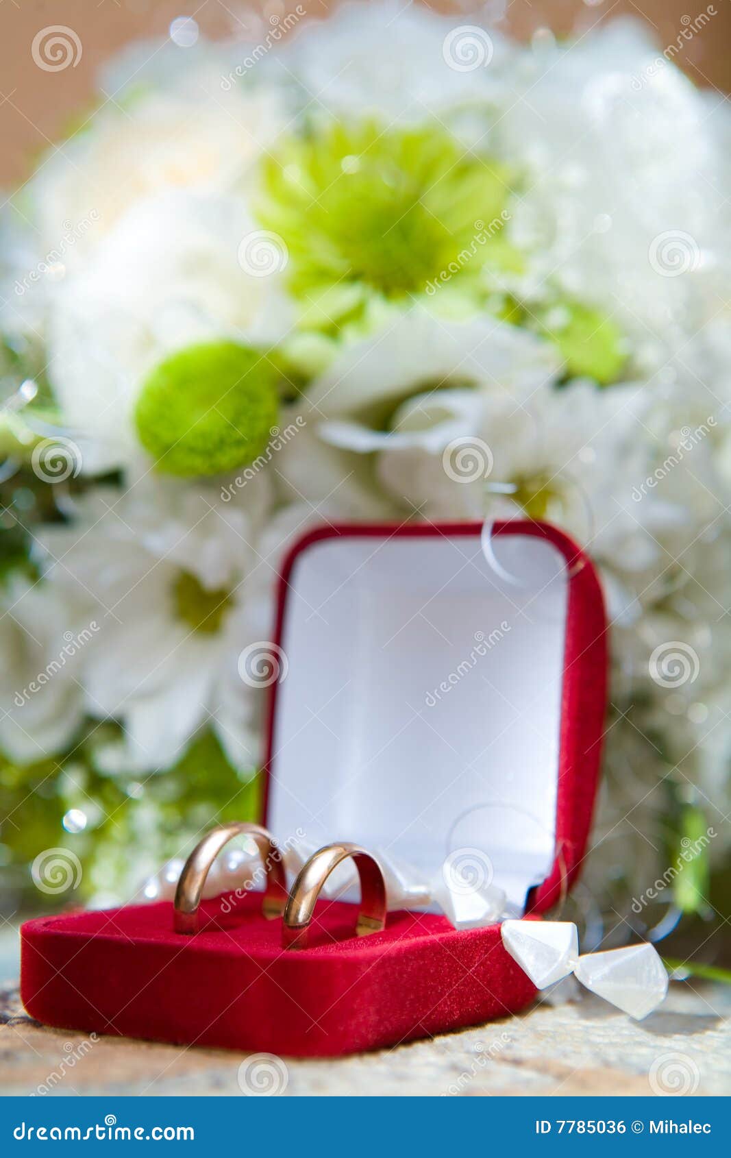 Wedding Rings in a Decorative Box Stock Photo - Image of accessory ...