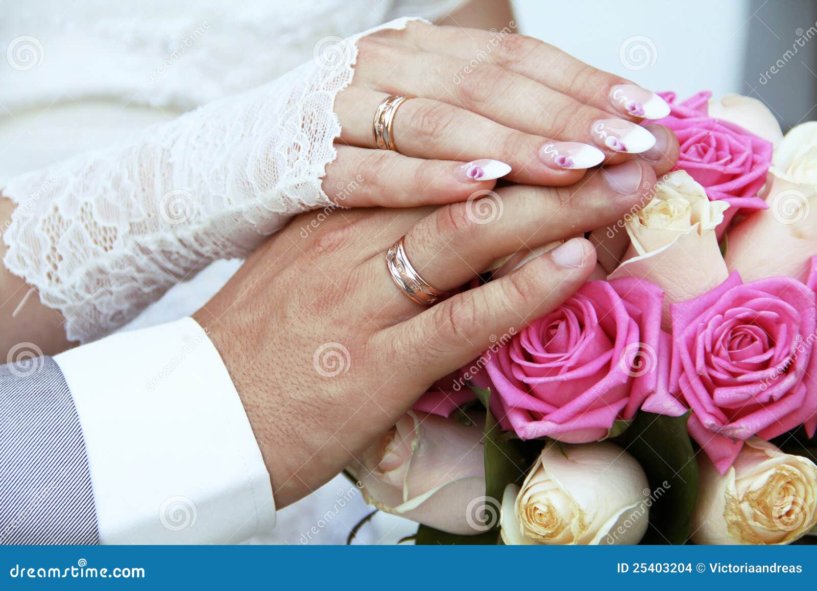 Wedding Rings on Fingers, Hands Stock Photo Image of married, diamonds 25403204