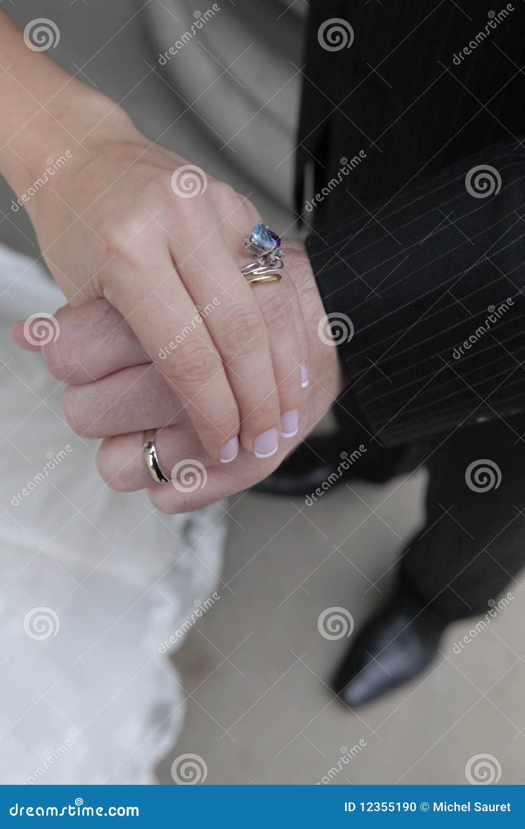 Wedding rings hands stock photo. Image of blue, masculine 12355190