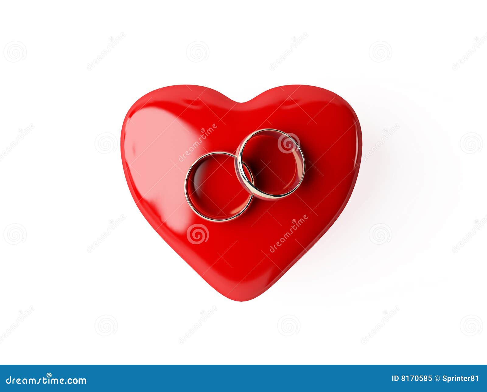 Wedding Rings And Heart Picture. Image 8170585