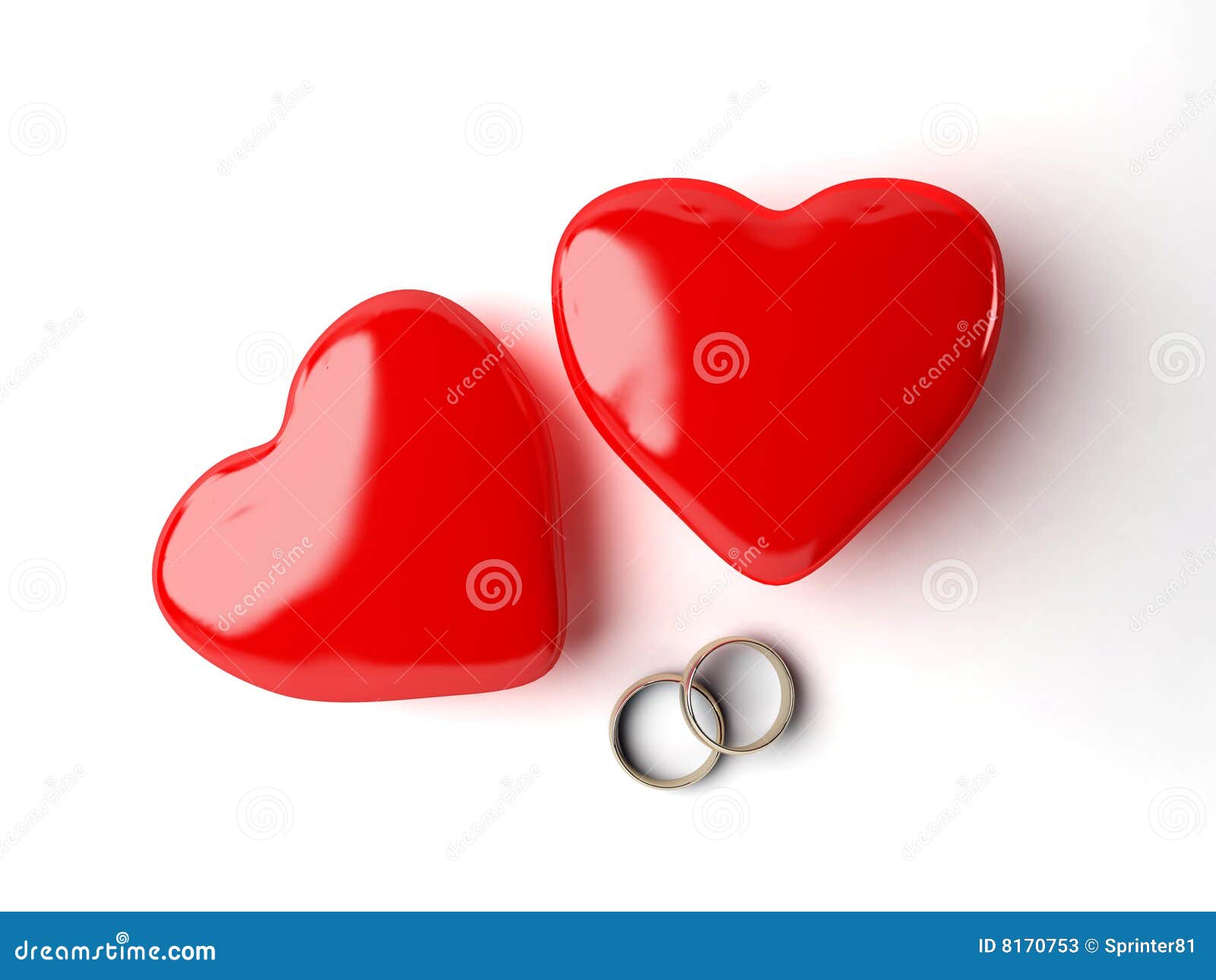 Wedding Rings And Heart Picture. Image 8170753