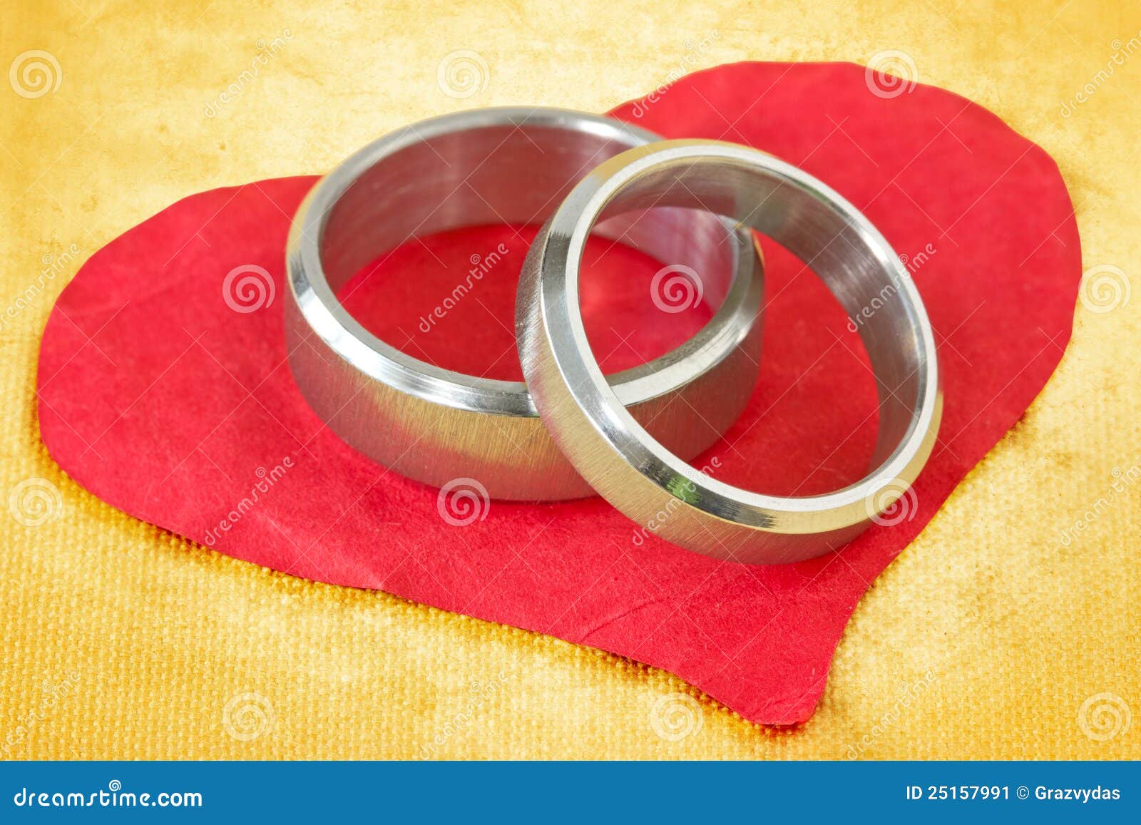 Wedding Rings on Paper Heart Stock Image Image of ceremony, marriage