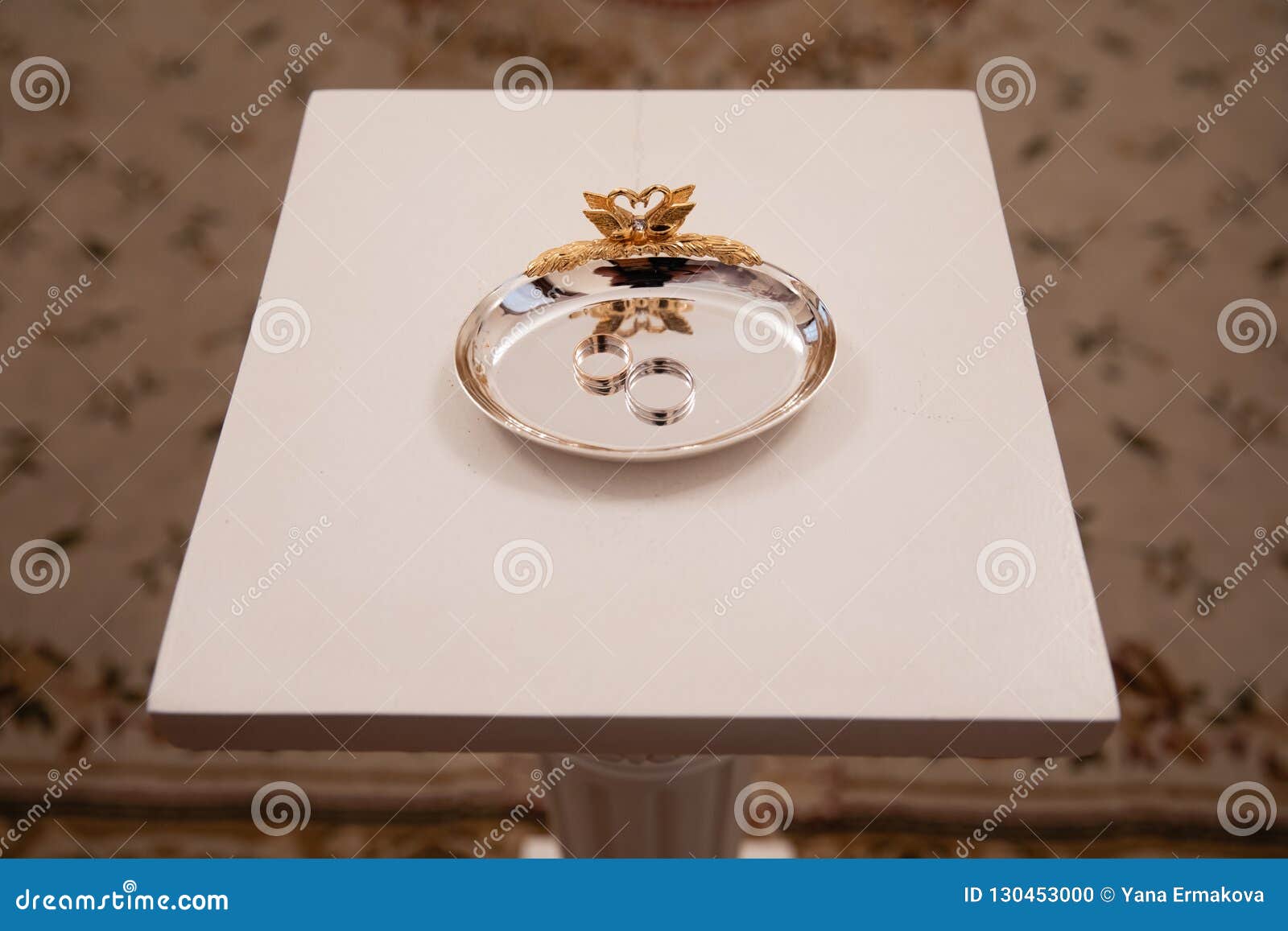 Wedding Rings on the Stand for Rings Stock Photo Image of elegance, beginnings 130453000