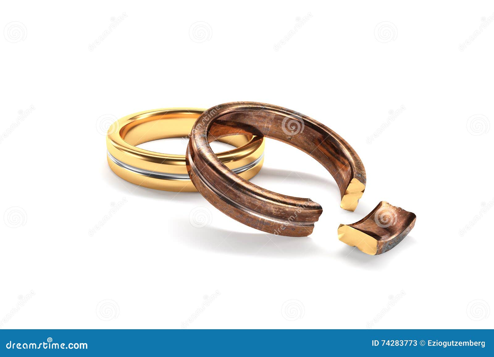 Wedding  Rings  Symbolizing The Divorce  Between Two People 