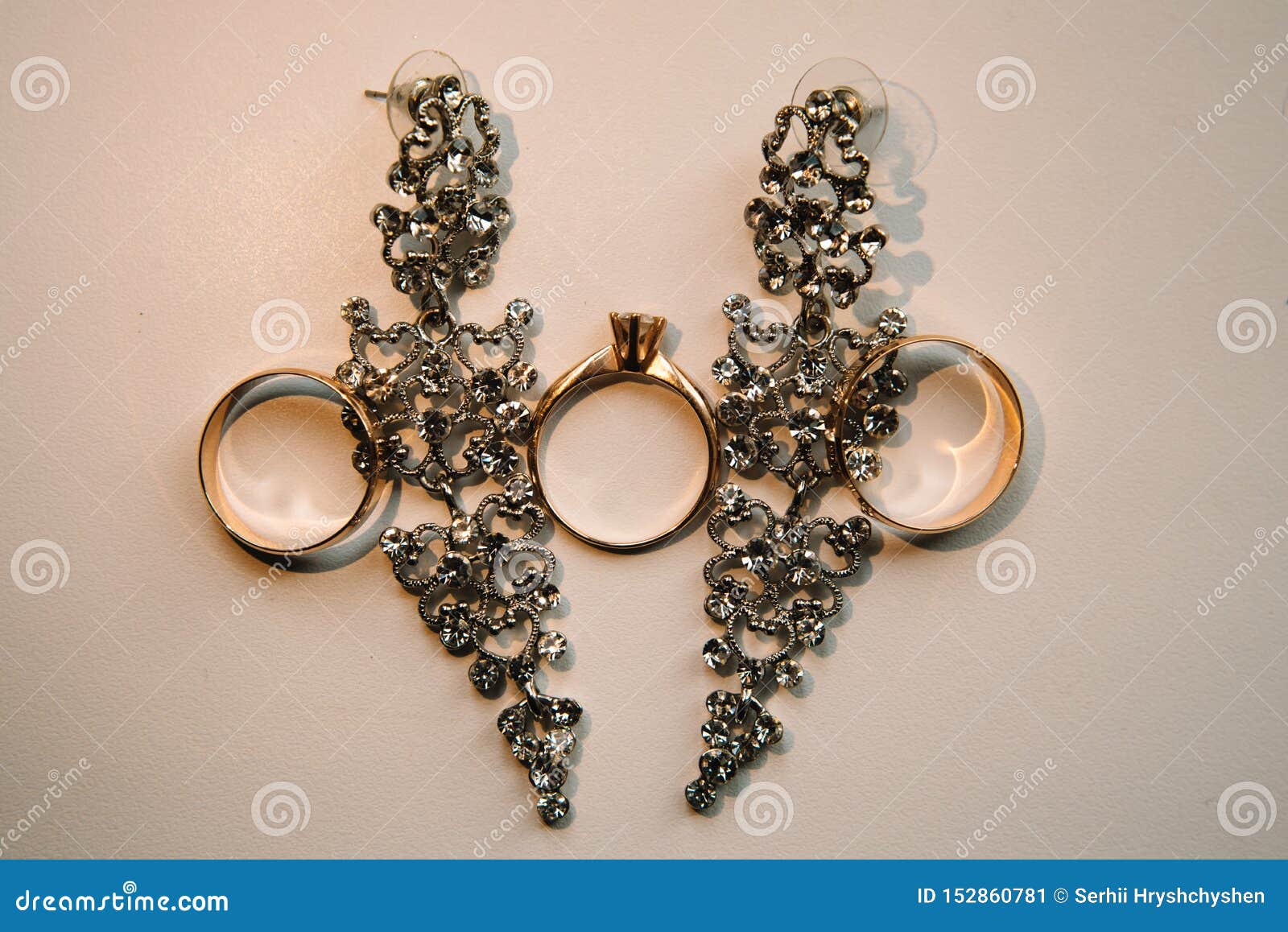 Wedding Rings. Two Wedding Rings for the Bride and Groom Stock Image