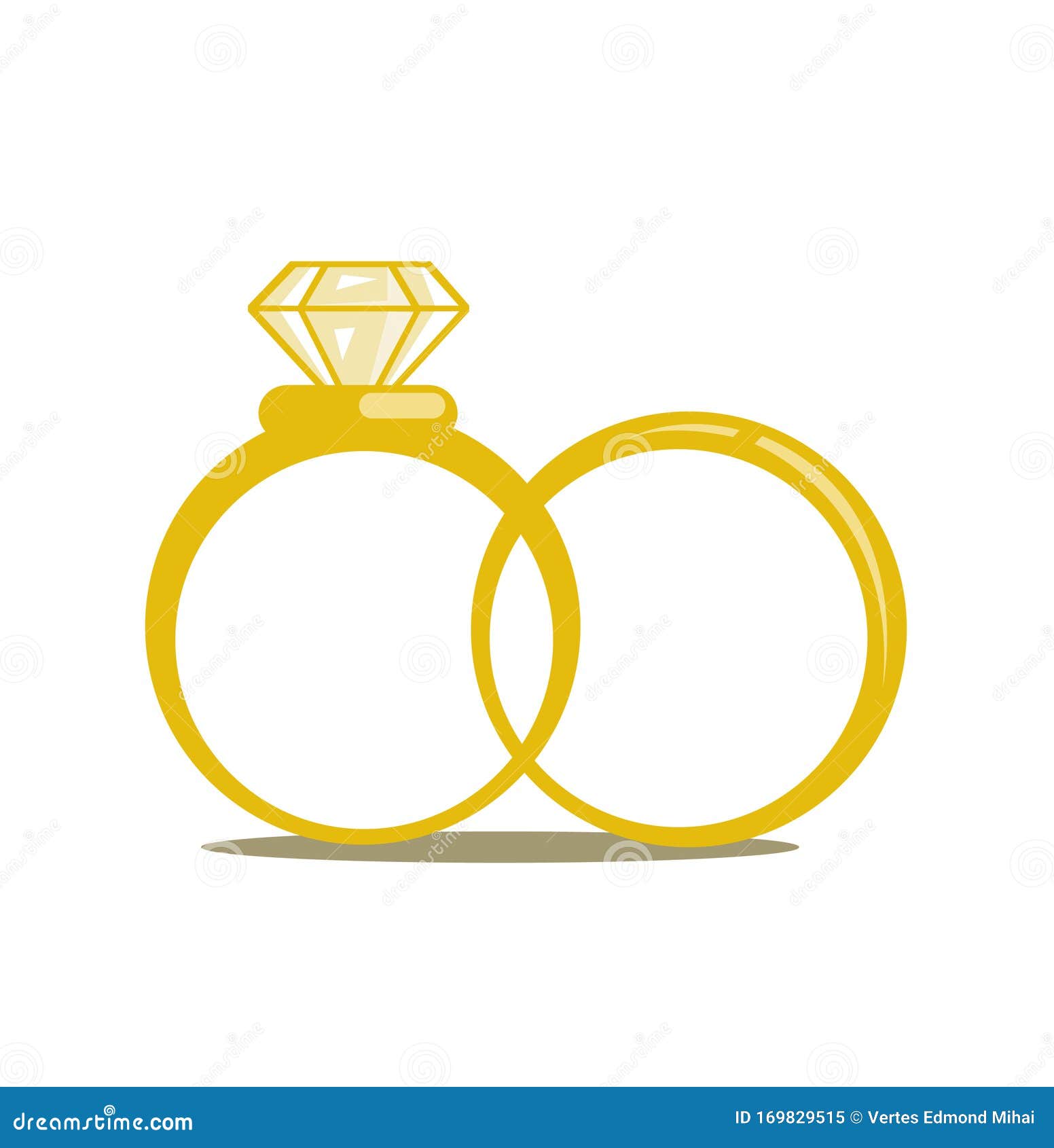 Wedding rings vector icon stock vector. Illustration of romance 169829515