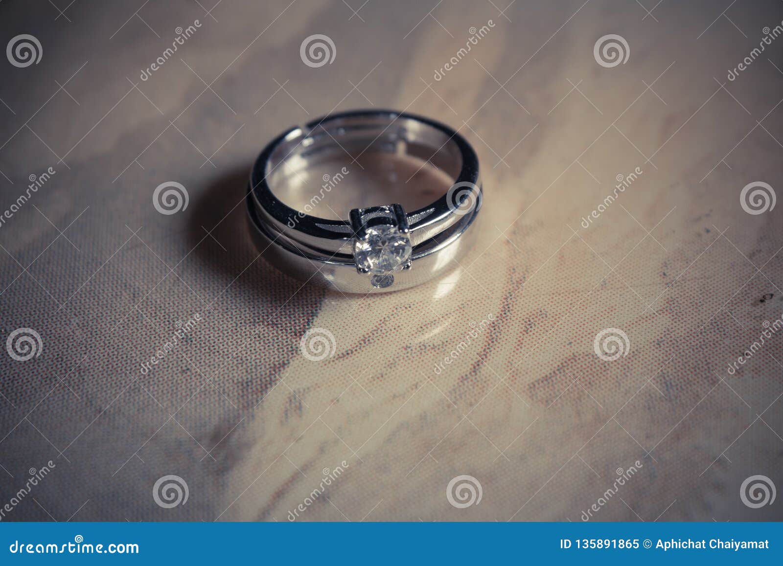 Wedding Rings on Wood Background Stock Image Image of flower, rings