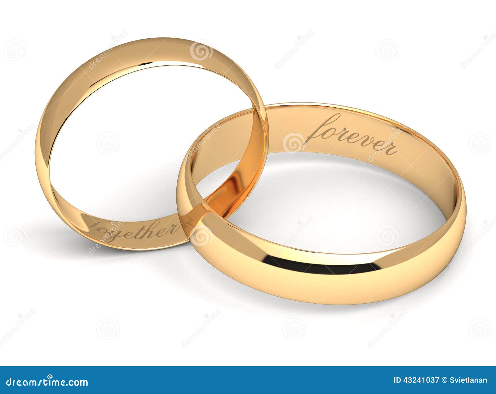  Wedding  Rings  On White Stock Illustration Image 43241037