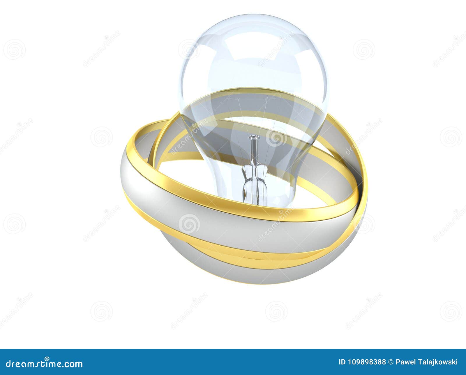 Light Bulb Rings Wedding Rings Wth Light Bulb Stock Illustration - Illustration of  intelligence, brainstorming: 109898388