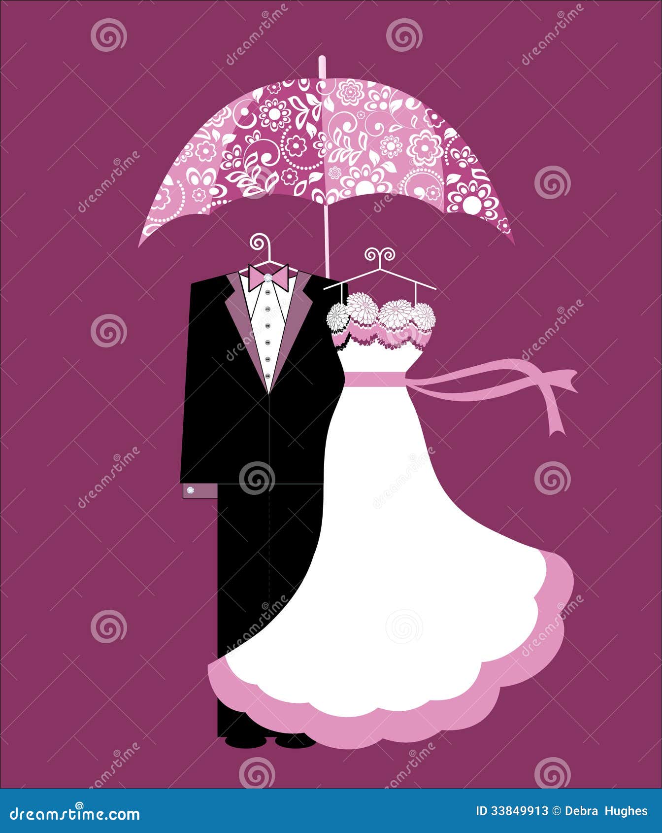 Wedding Shower Bride And Groom Stock Vector Illustration Of