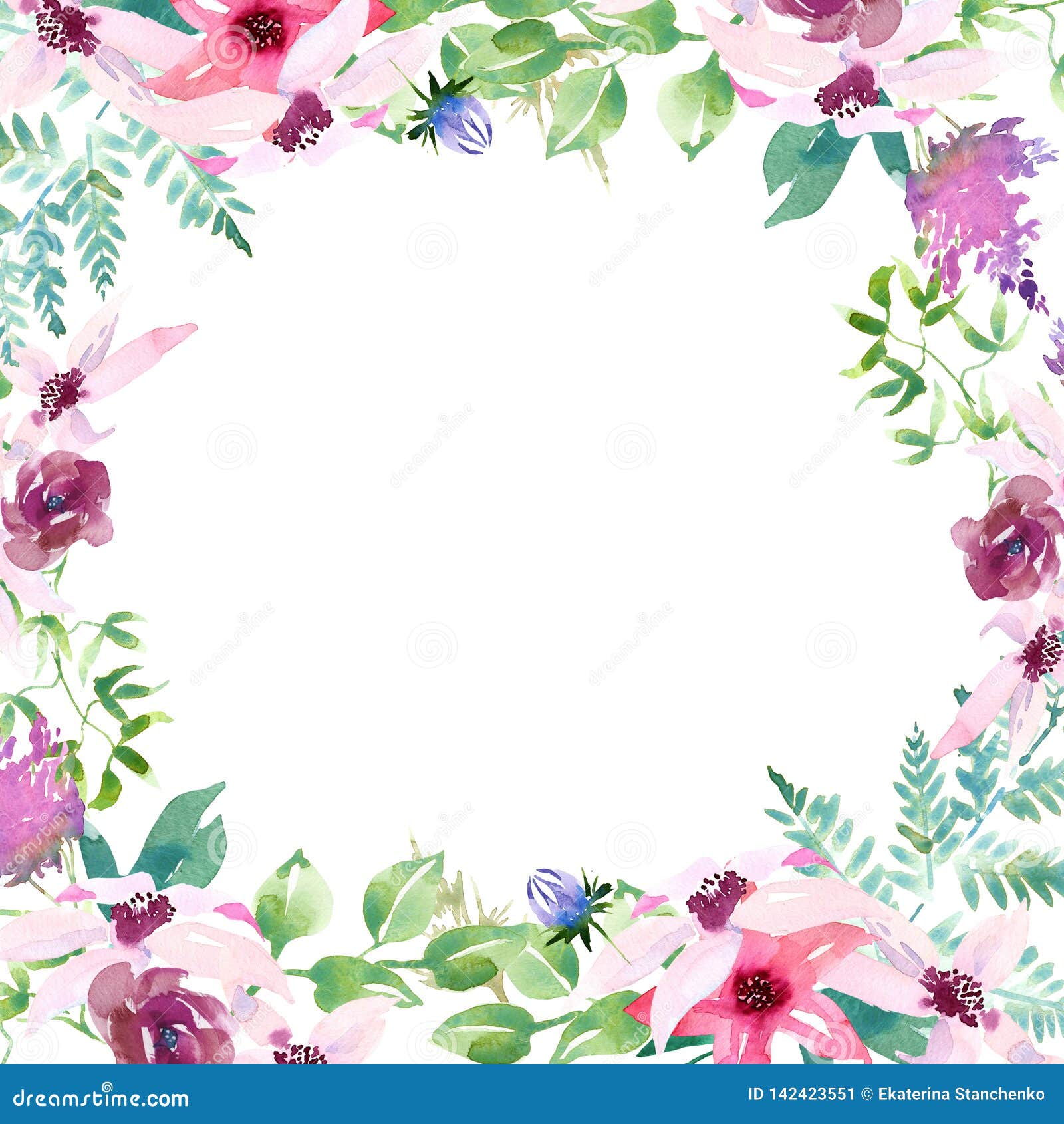 Wedding Spring Romantic Bridal Frame Wreath. Pink Purple and White ...