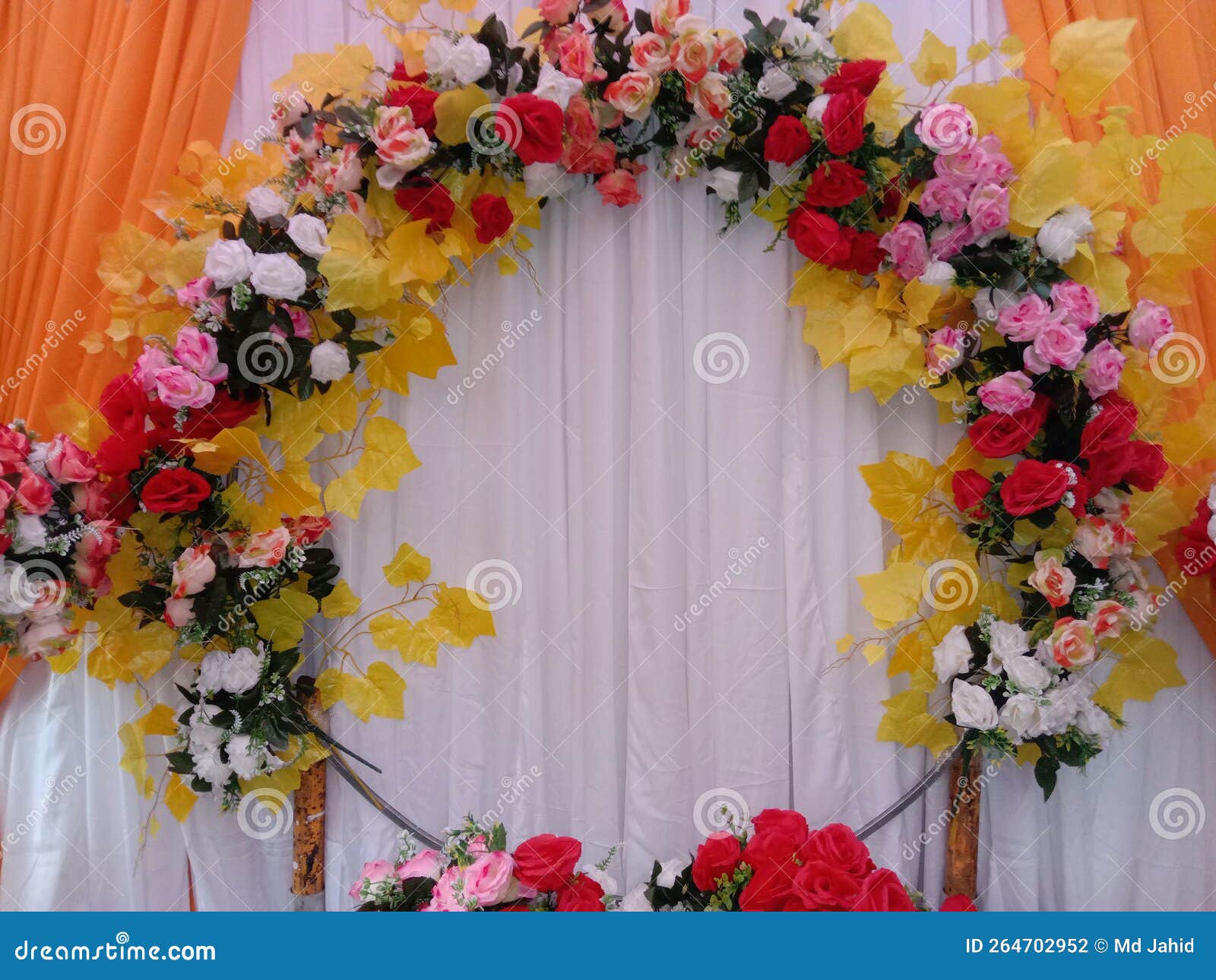 Wedding Stage Decoration with Artificial Flower Stock Photo Image of