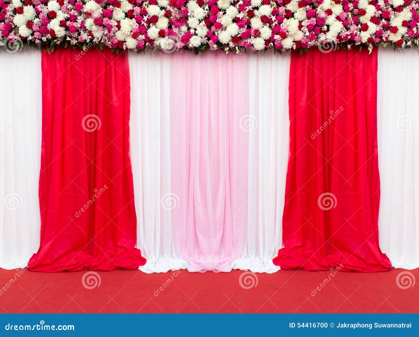 Wedding Stage Decoration for Take Picture Stock Photo - Image of backdrop,  culture: 54416700