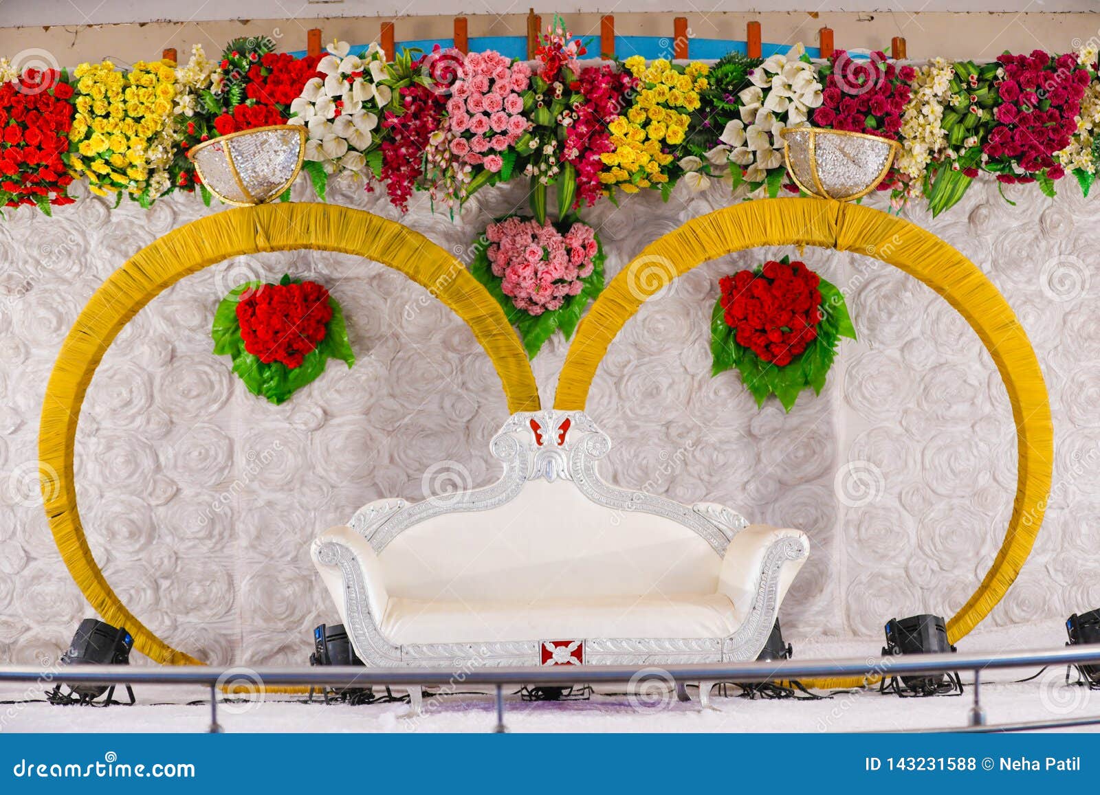Wedding Stage of Flowers Disign Stock Photo Image of color, flora