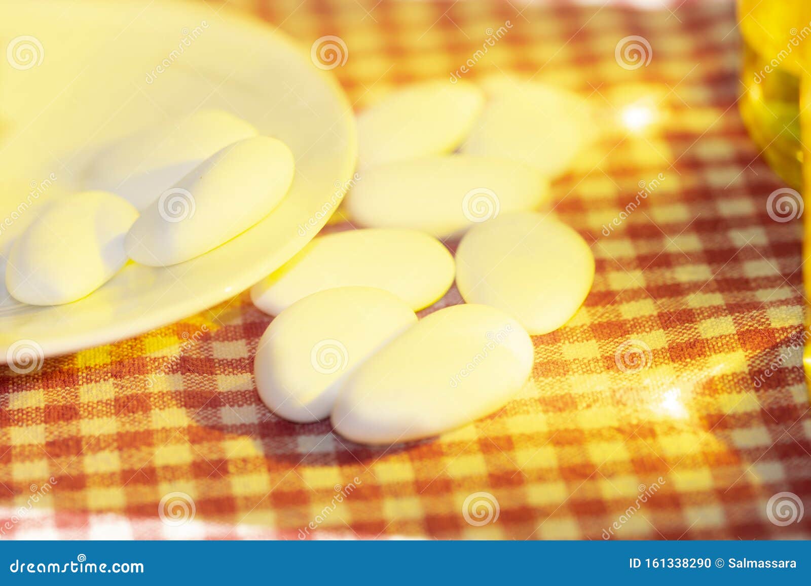 Wedding Sugar Coated Almonds Stock Photo Image of white, comfit