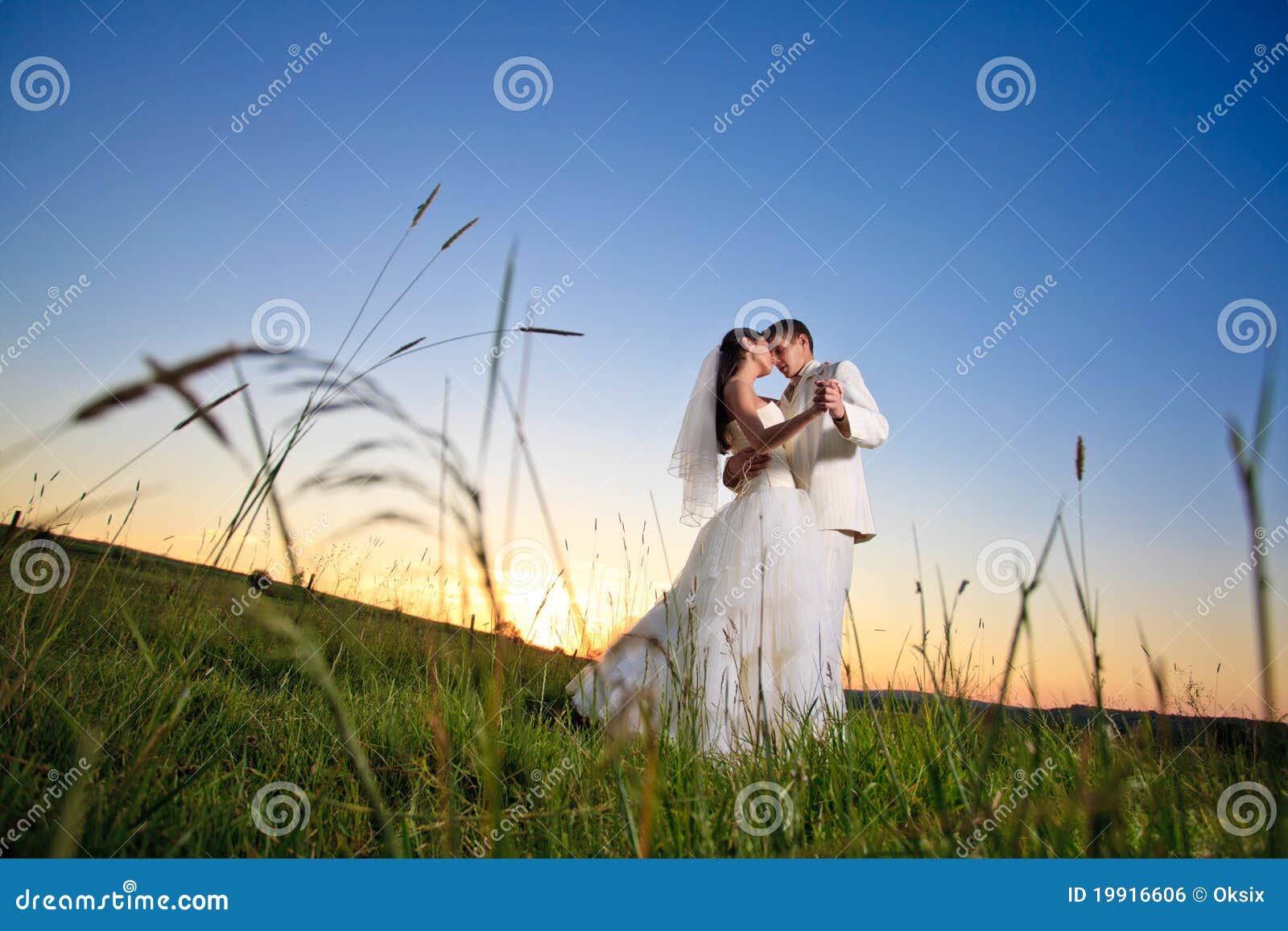 Wedding Sunset Stock Photo Image Of Ethnicity Grass 19916606