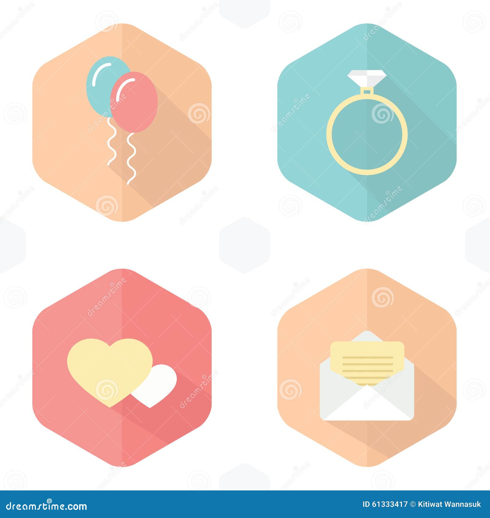 Wedding symbols, icons stock vector. Illustration of cards 61333417