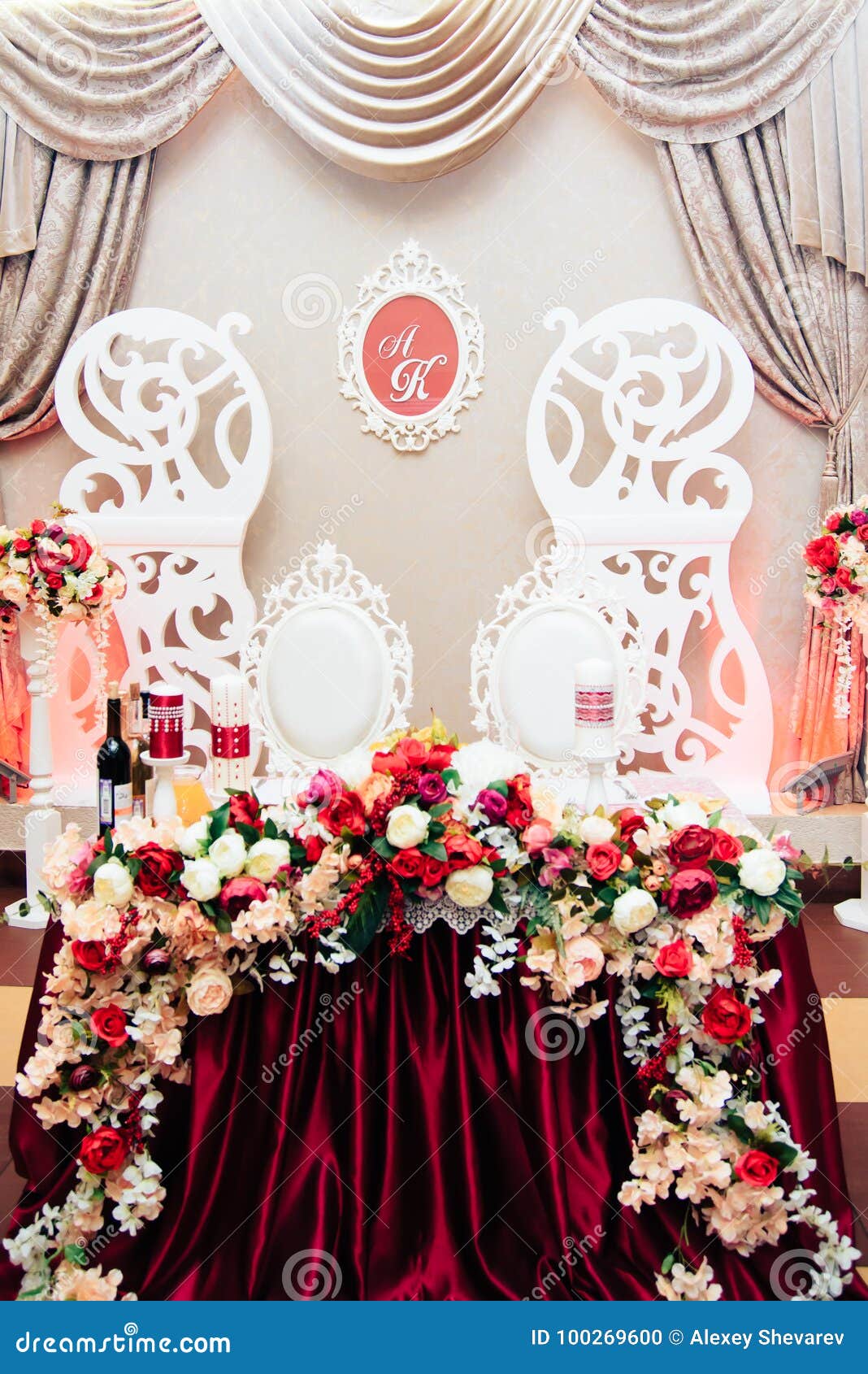 Wedding Table Decor Newlyweds Stock Photo Image of dining, beautiful