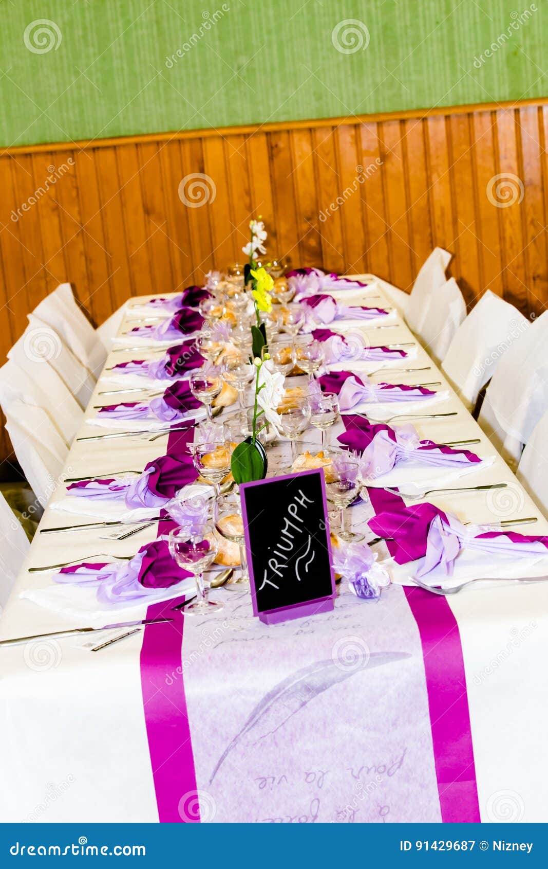 Wedding table decoration stock image. Image of catering 91429687