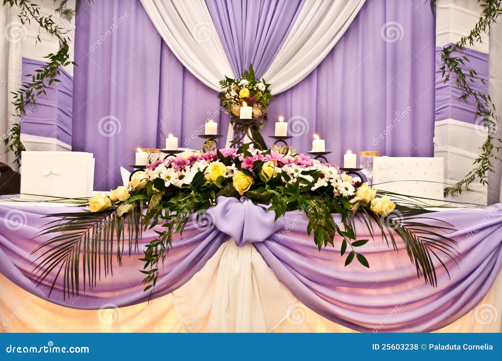 Wedding Table for Newlyweds Stock Photo Image of anniversary
