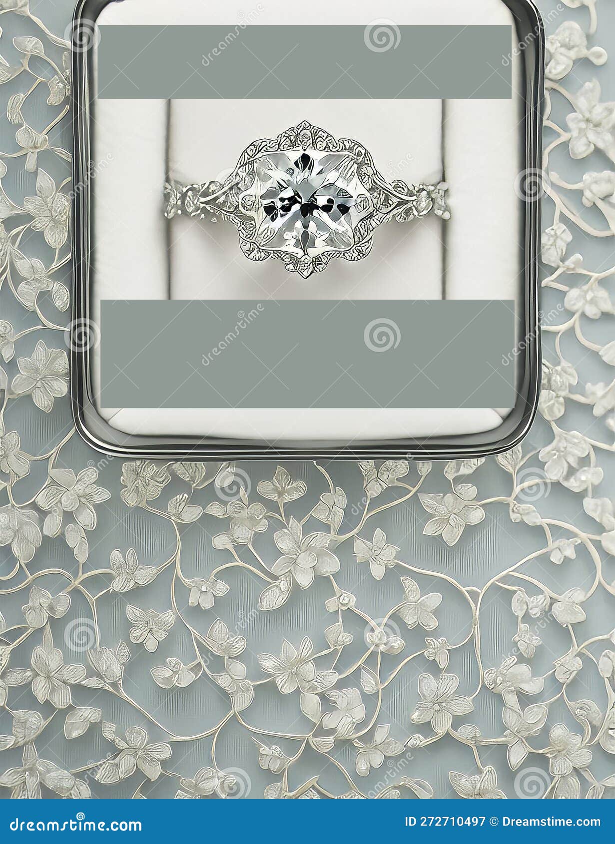Free engagement ceremony invitation card with ring and photo