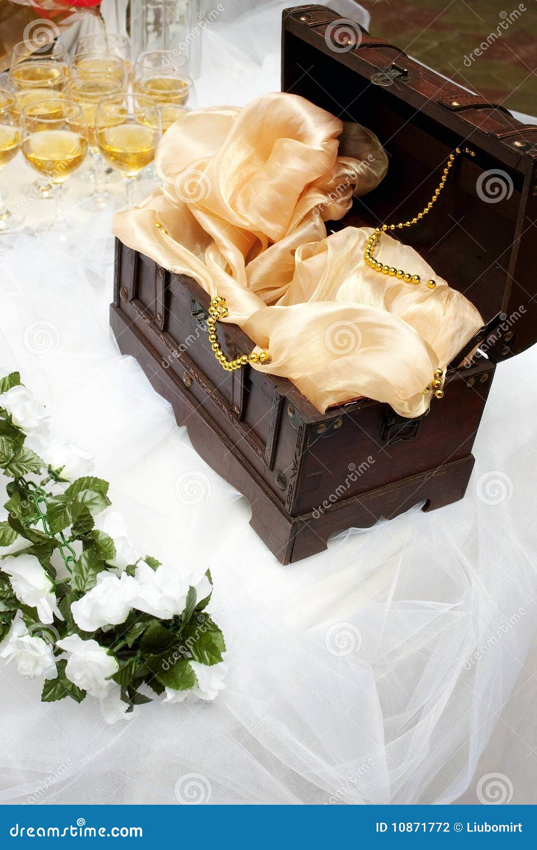 Wedding treasure box stock photo. Image of wedding, orange 10871772