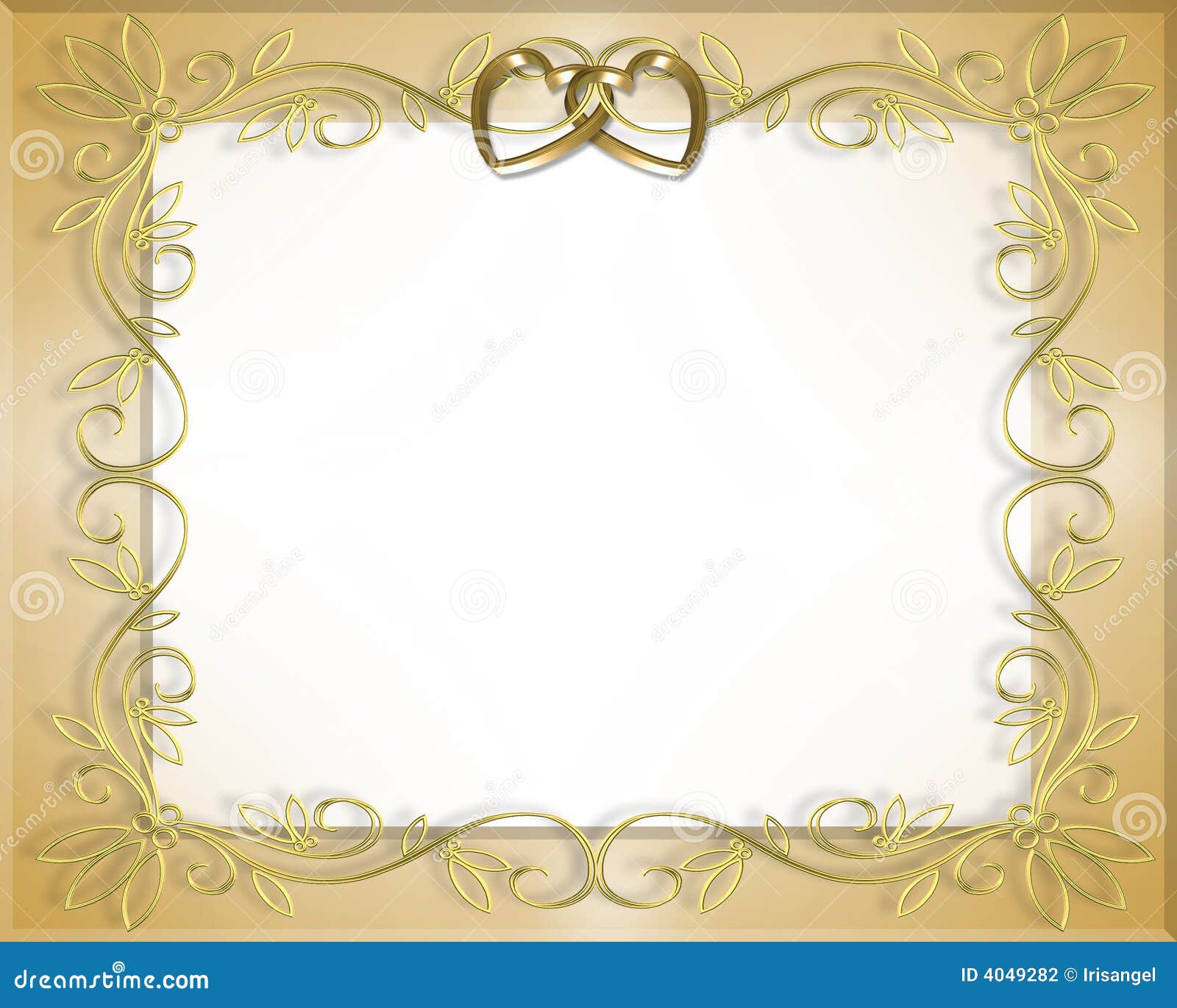 Wedding or Valentine Border Frame Stock Illustration - Illustration of ...