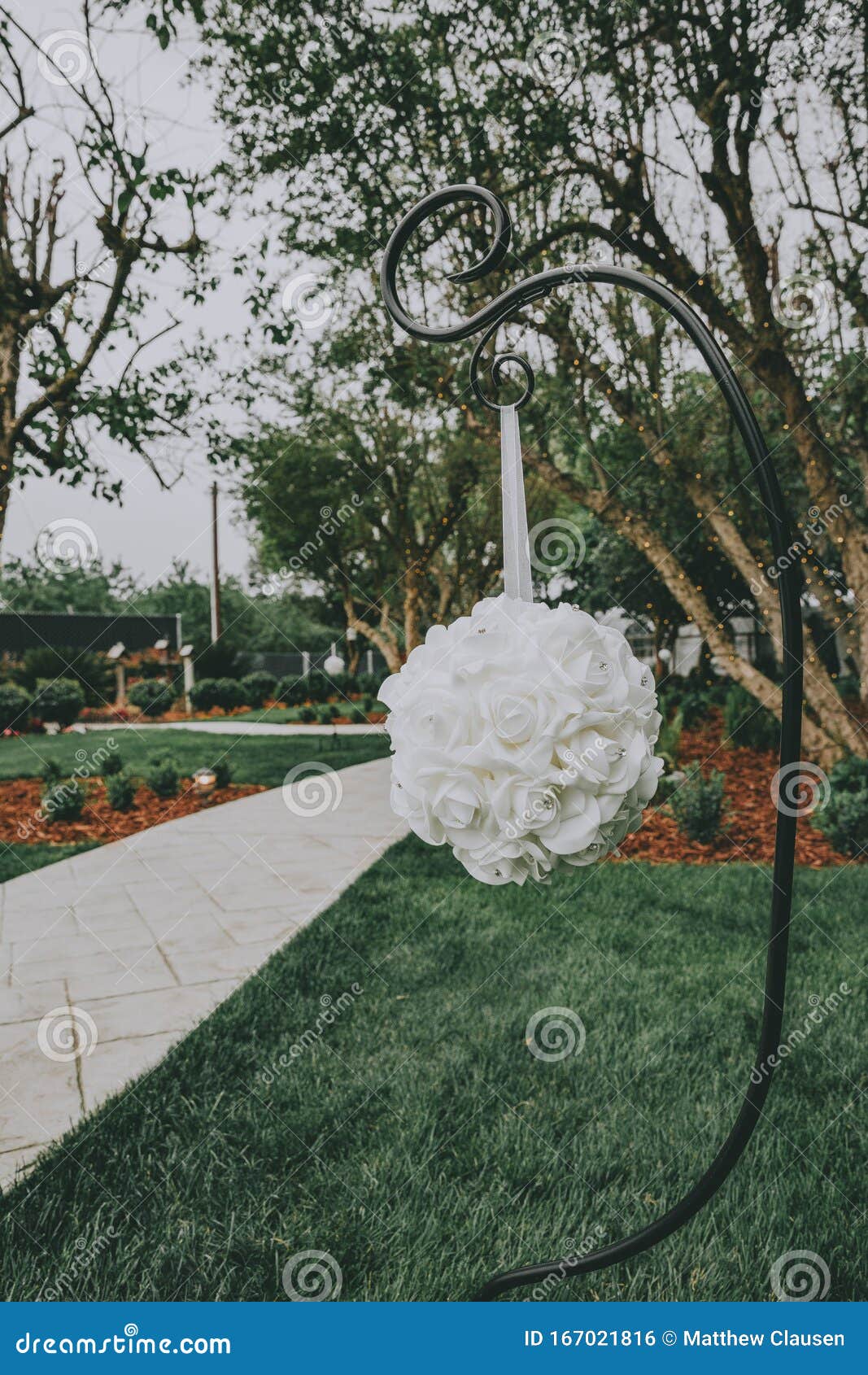Wedding White Rose Decorations Stock Photo - Image of bride