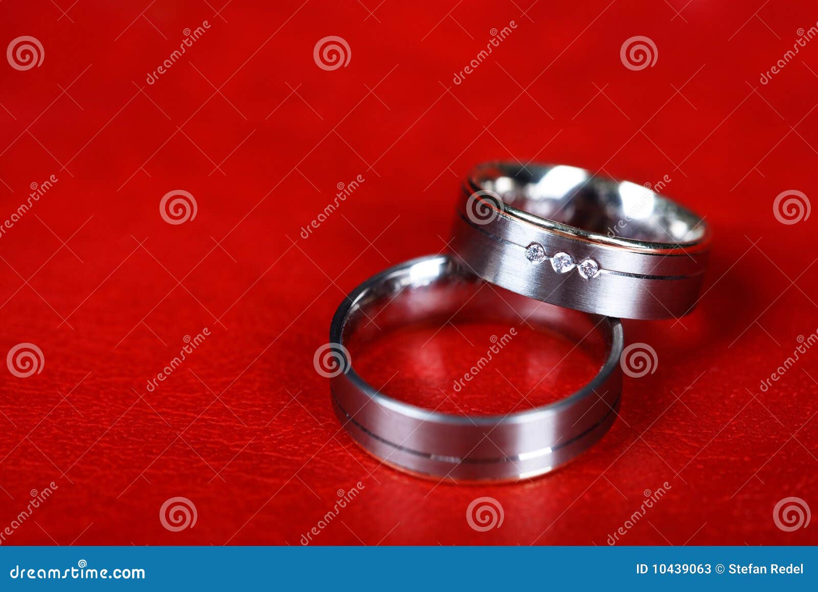 Weddings Bands on red stock image. Image of married, platinum 10439063