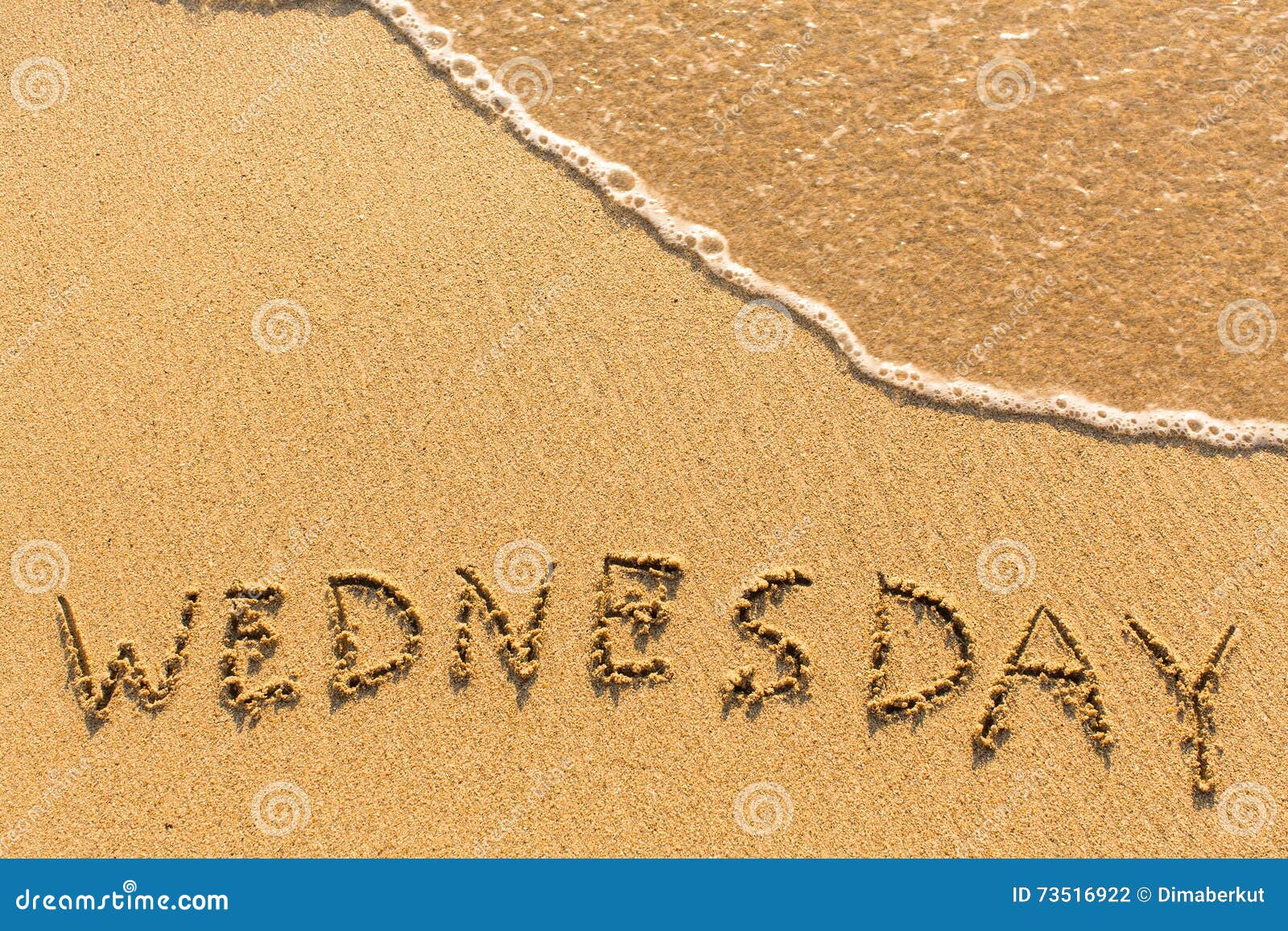 Wednesday In Spanish Arrow With Beach Background Stock Photo, Picture and  Royalty Free Image. Image 49125471.