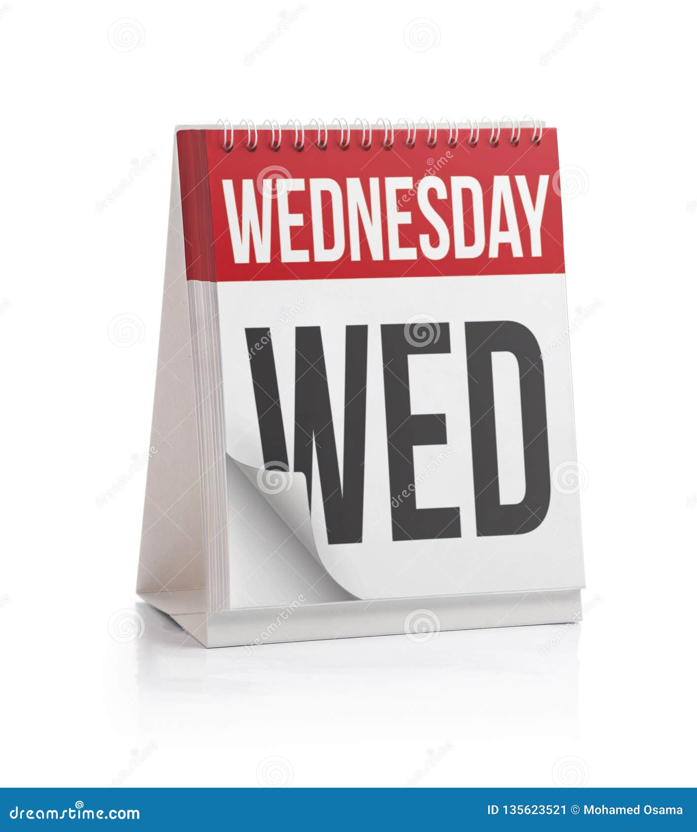 week calendar, wednesday page