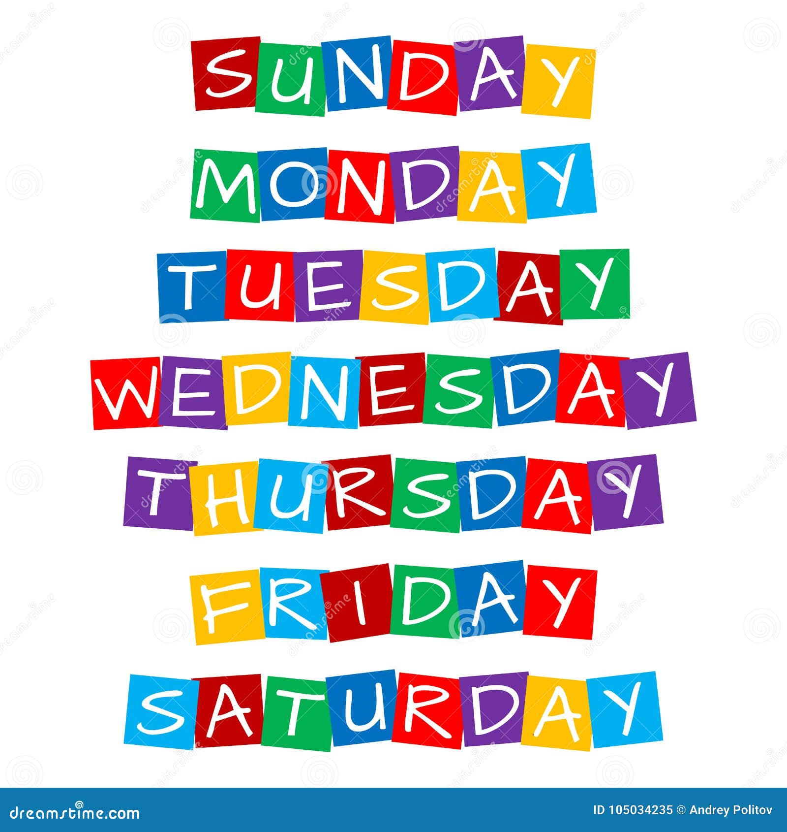 weekday names set