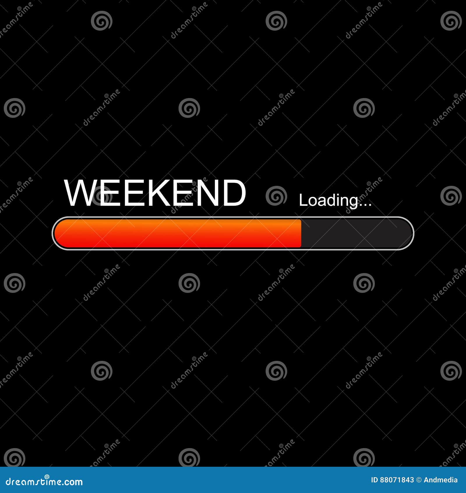 weekend loading progress bar.