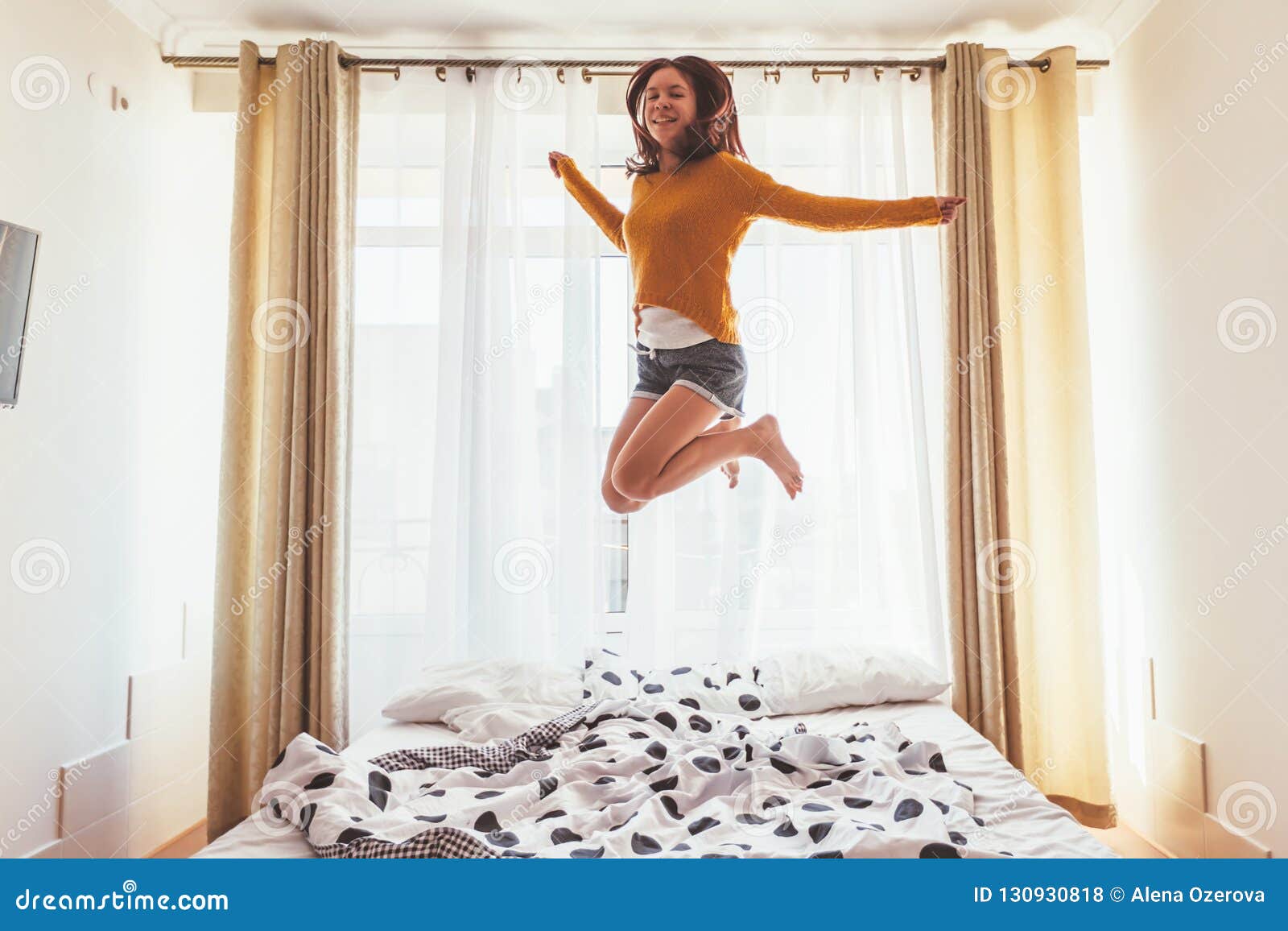 Weekend Morning In Hotel Stock Photo Image Of Curtains