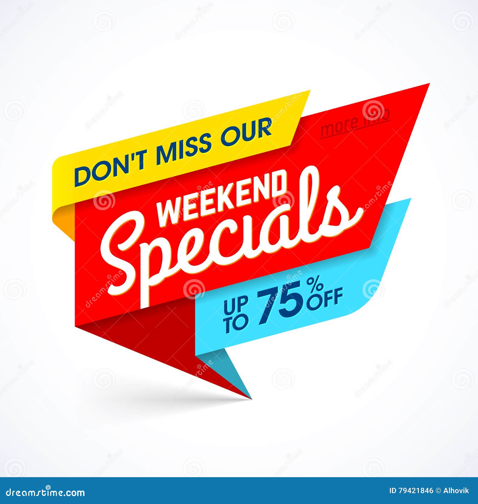 Weekend Specials Sale Banner Stock Vector Illustration of bolt, sign