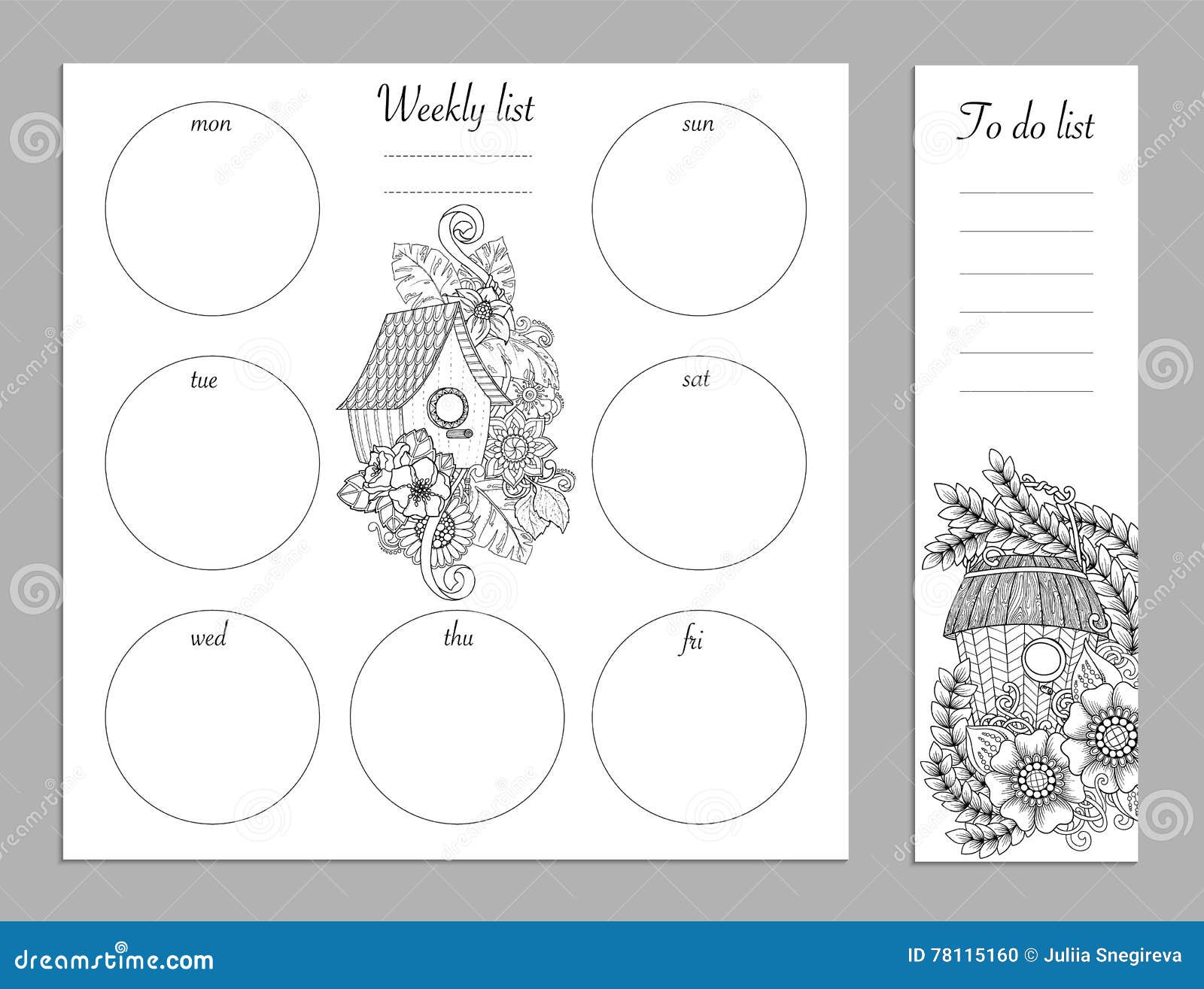 Download Weekly List Design For Notepad. Sketchbook, Diary Mockup ...