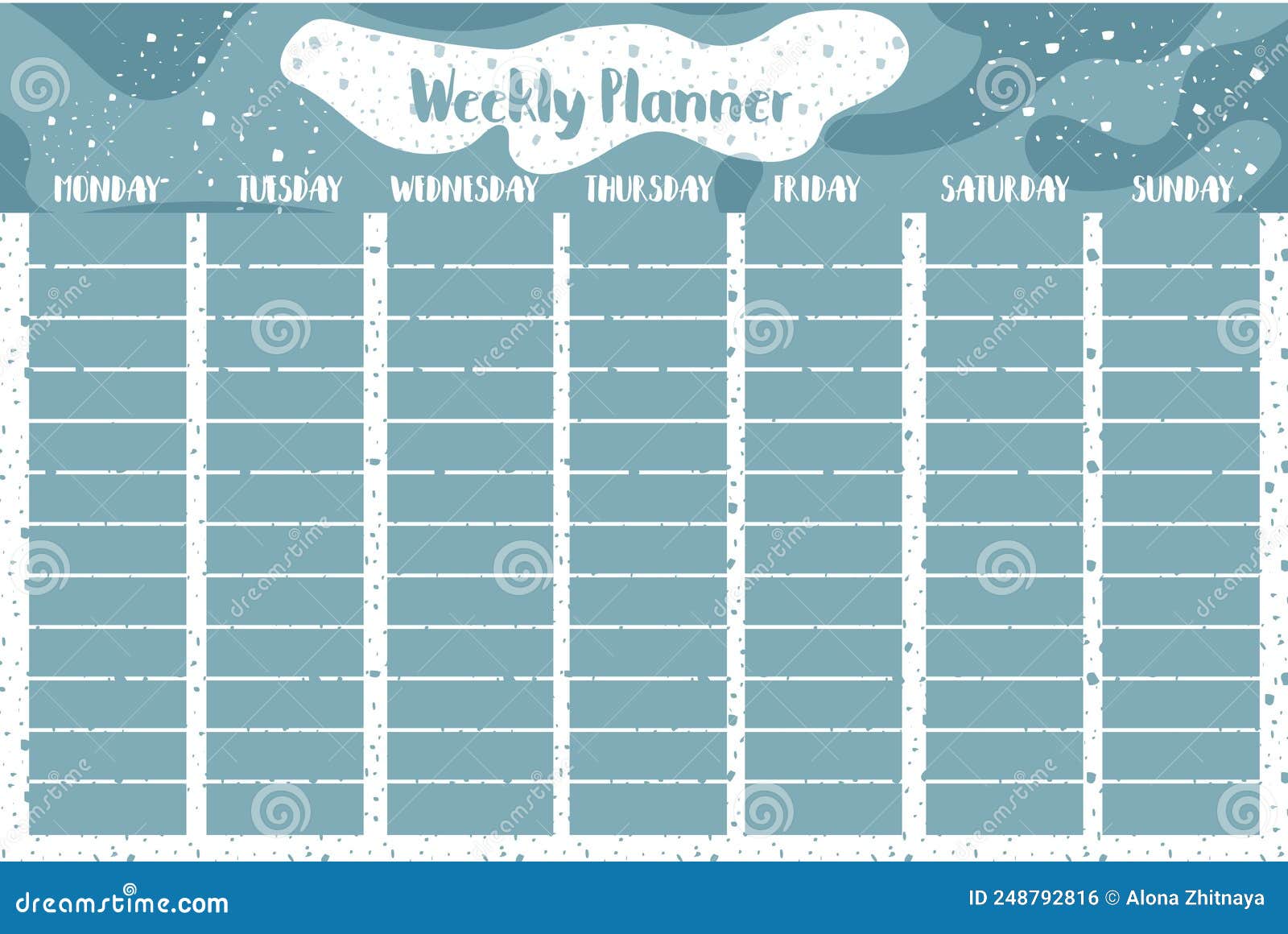 Weekly planner schedule template sheet printable design to do list for every week day remember 