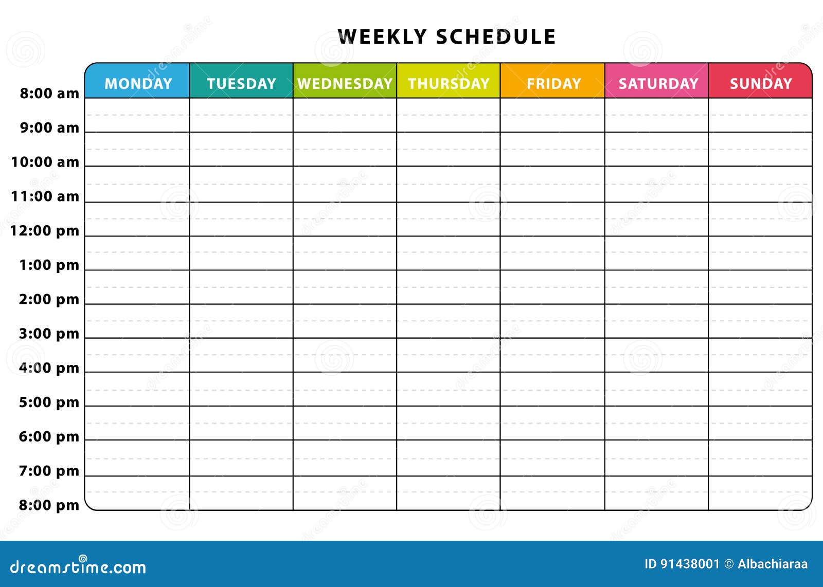 weekly schedule