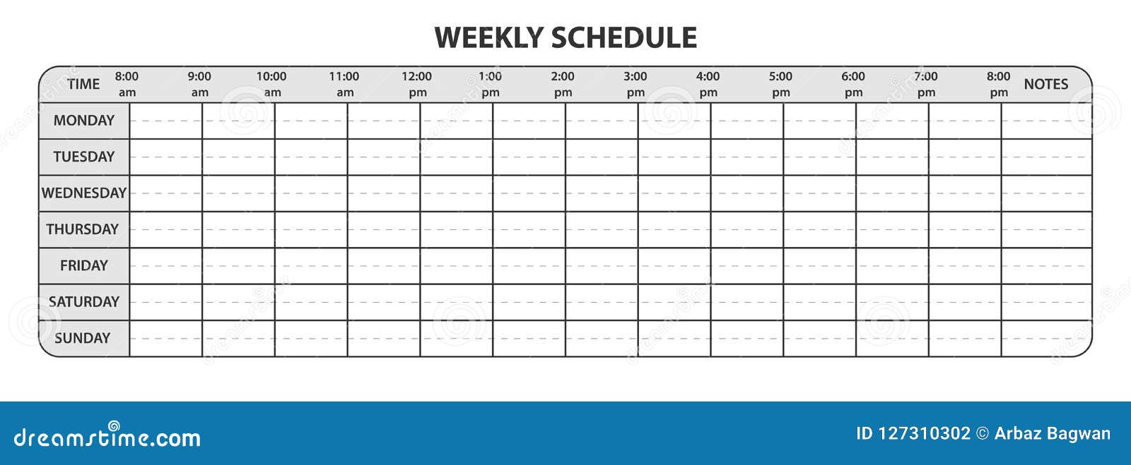 Weekly working life evolution hollow cartoon vector cartoondealer