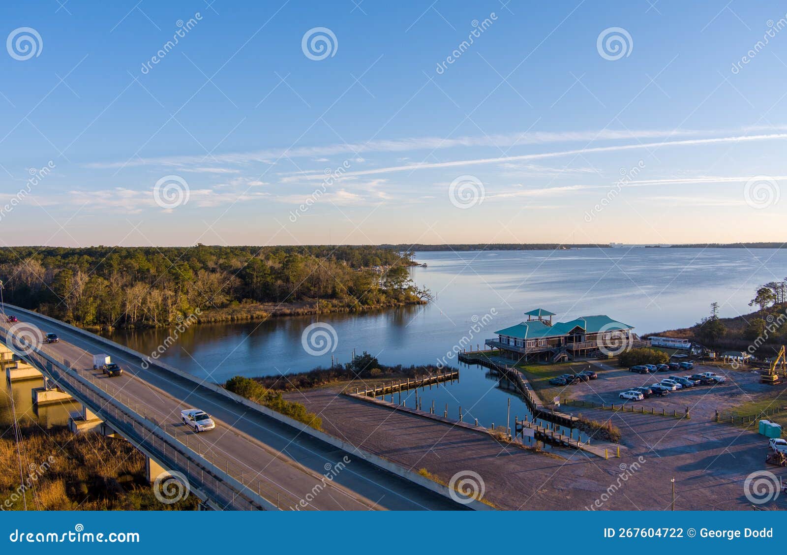 Weeks Bay, Alabama stock photo. Image of coastal, bridge 267604722