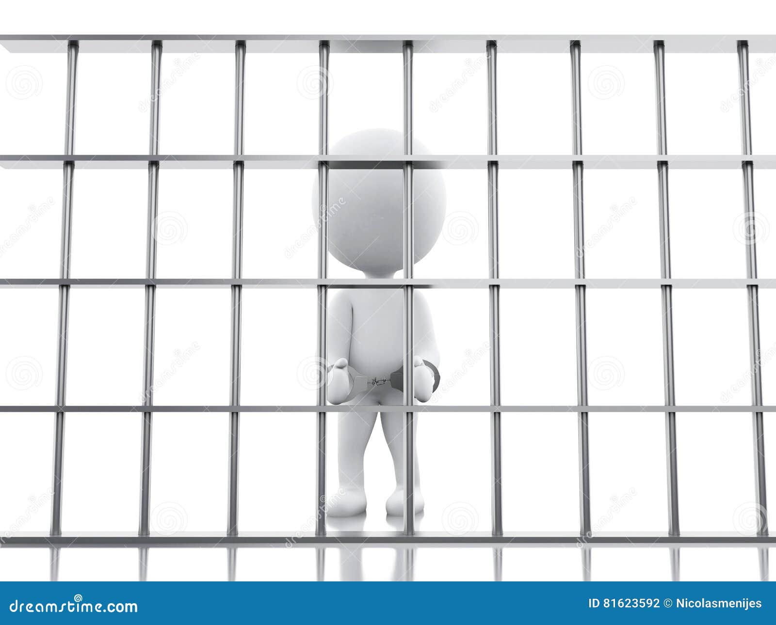 Weisse Leute 3d Im Gefangnis Stock Abbildung Illustration Von Bestraft Symbol 81623592