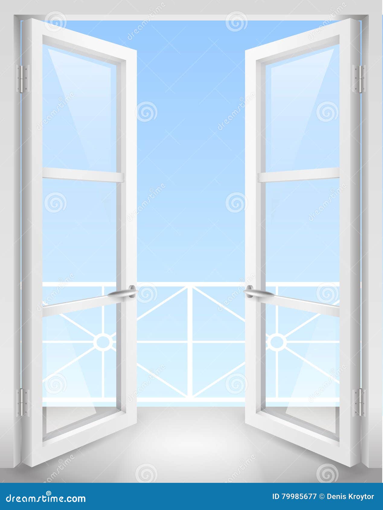 Weisse Offene Turen Stock Abbildung Illustration Von Weisse