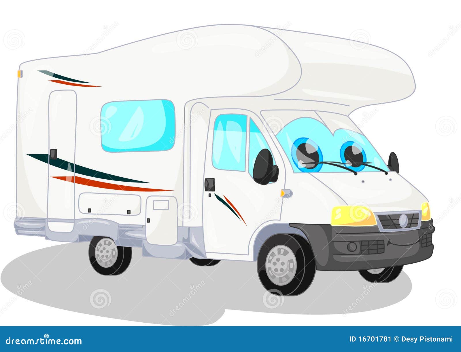 Weisser Wohnmobil Vektor Abbildung Illustration Von Wohnmobil