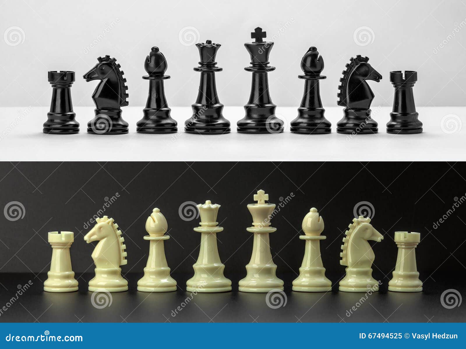 schach stück schwarz auf dem schachbrett weißen - Stockfoto